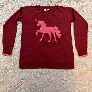 GAP sweater with unicorn.